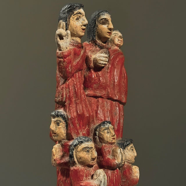1930s Antique 19th Century Hand Carved Folk Art Santos Sculpture For Sale - Image 5 of 9