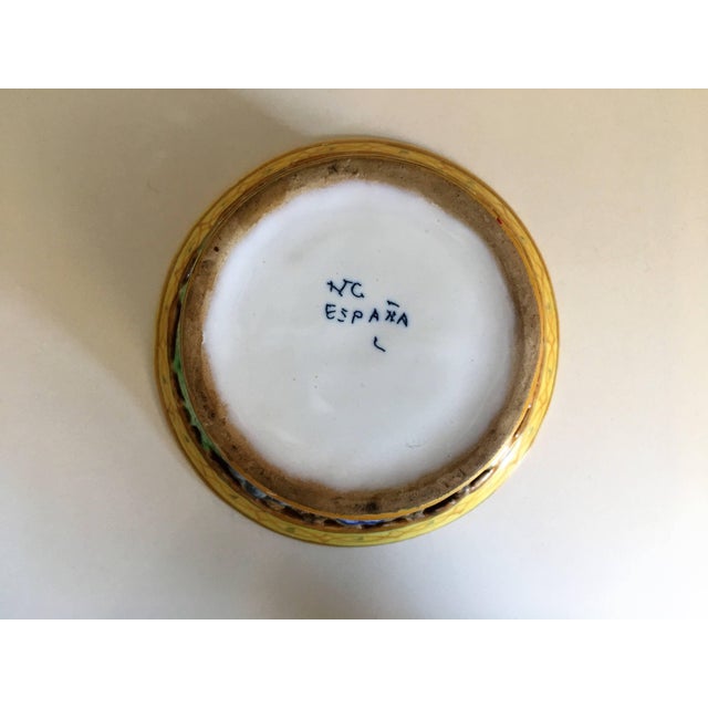 Mid-Century Modern 20th Century Decorative Flowers Ceramic Bowl For Sale - Image 3 of 5