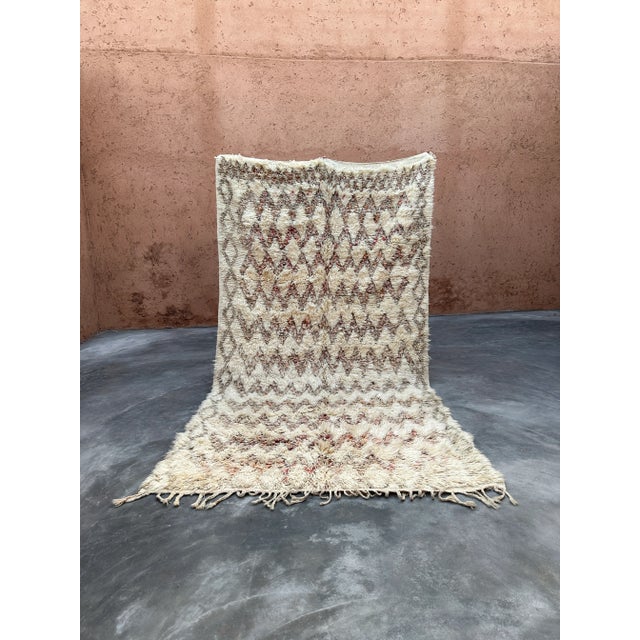 1980s 1980s Vintage Moroccan Marmoucha Rug - 6'4" X 11'5" Ft For Sale - Image 5 of 10