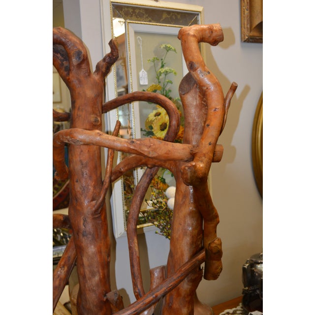 1990s HandCrafted Solid Wood / Tree Branch Stand / Coat Rack Chairish