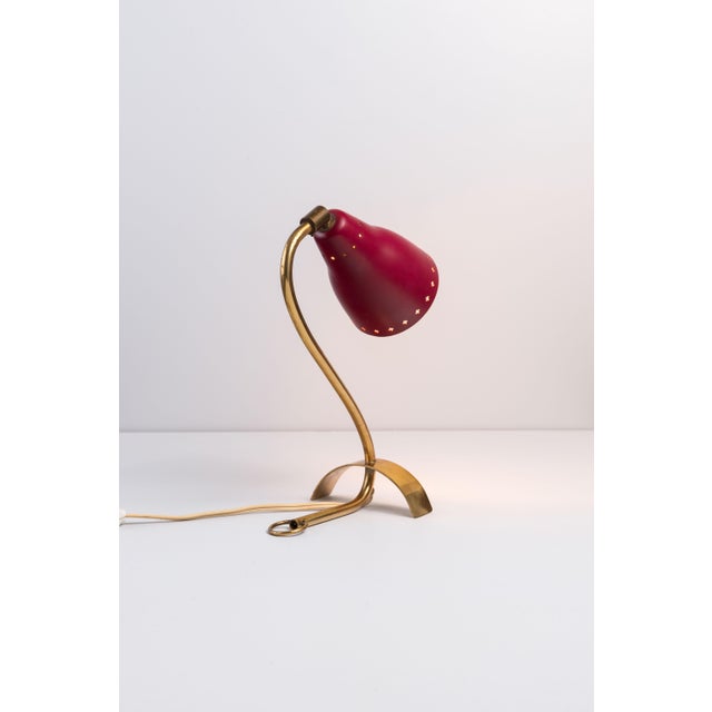 Brass Wall Lamp with Perforated Metal Shade, Sweden, 1950s For Sale - Image 4 of 15