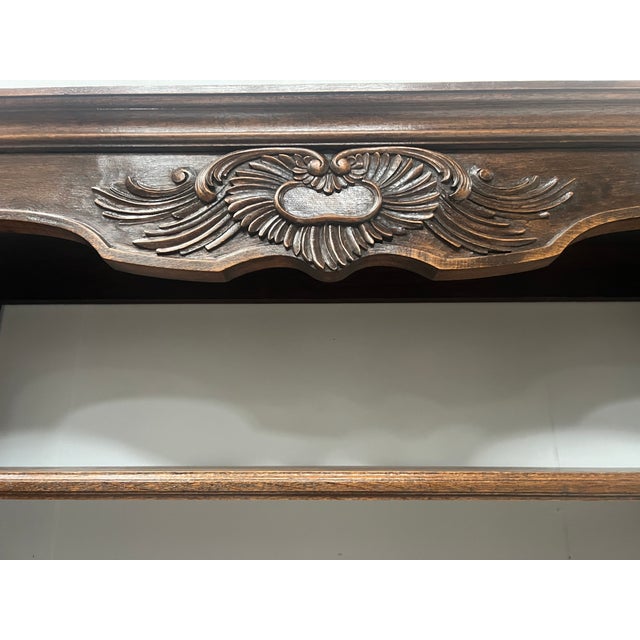 Louis XV Style 2-Part Wall-Mounted Bookcase in Oak, 20th Century For Sale - Image 10 of 16