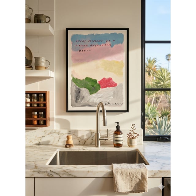 Every Moment Is A Fresh Beginning – T. S. Eliot This A2 print explores the quiet wisdom of nature the reminder that...
