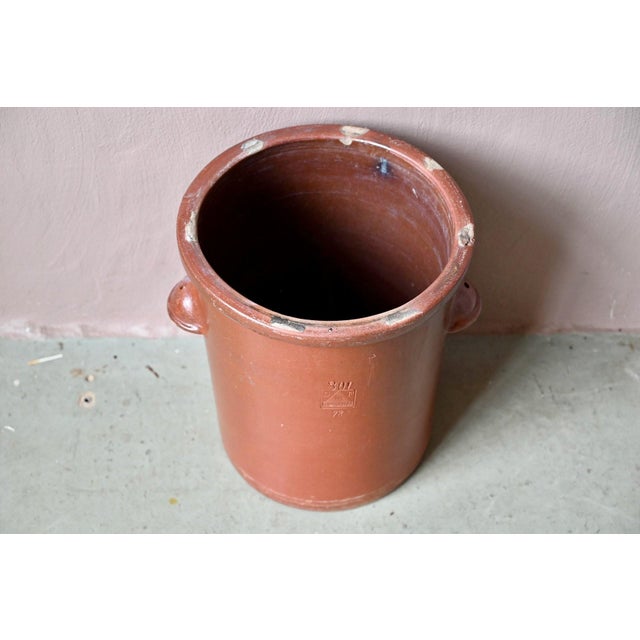 Brown Glazed Stoneware Jar, 1950s For Sale - Image 8 of 13