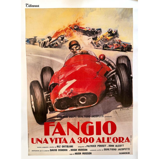 Fangio Una Vita a 300 All’Ora Averardo Ciriello Original 1978 Movie Poster For Sale