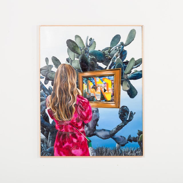 Blue Aleksandra Prusinowska, On the Other Side of the Painting, Oil on Canvas, 2024 For Sale - Image 8 of 8