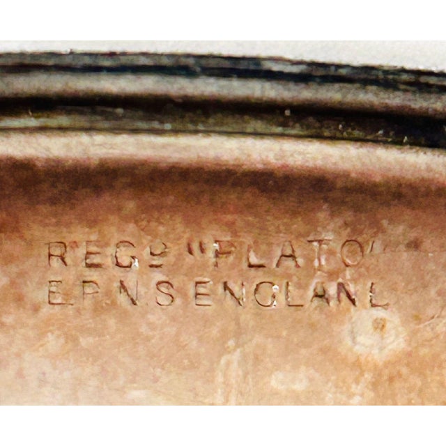 Mid-Century Modern Vintage Silver Plated Rum Tag Made in England For Sale - Image 3 of 3