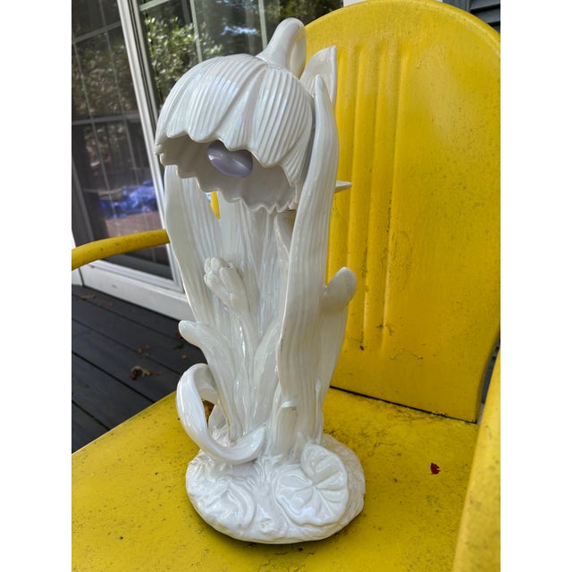 Nora Fenton Vintage Nora Fenton Ceramic Sunflower Table Lamp For Sale - Image 4 of 15