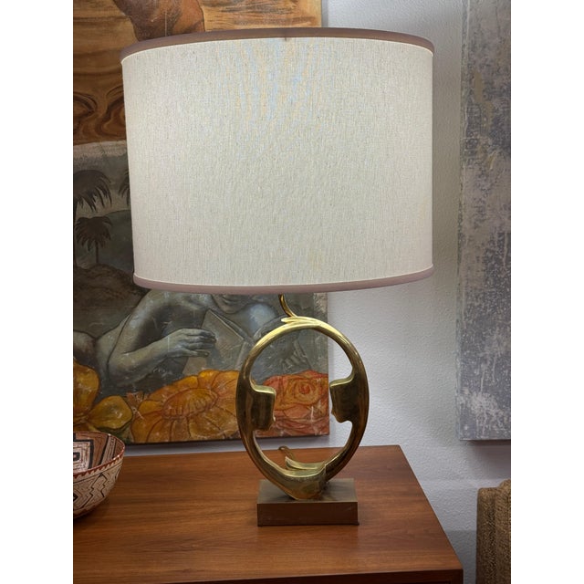 1970’s Willy Daro Brass Lamp For Sale - Image 13 of 18