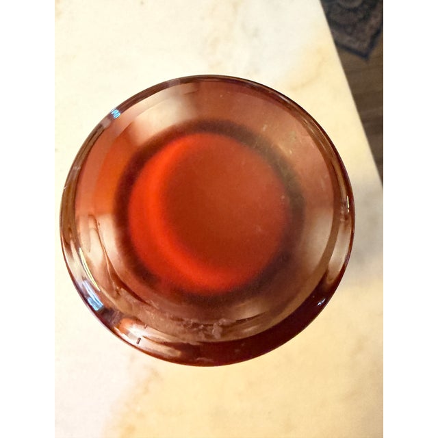 1960s Mid Century Modern Cased Glass "Finestre" Window Vase – Vibrant Orange & Opaque White For Sale - Image 6 of 9