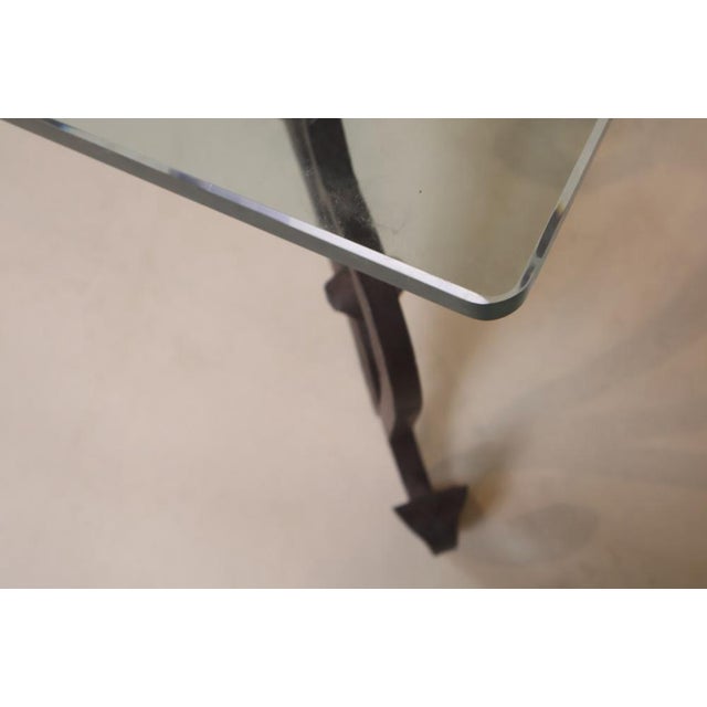 Baroque Style Wrought Iron and Glass Low Table, 20th Century For Sale - Image 10 of 11