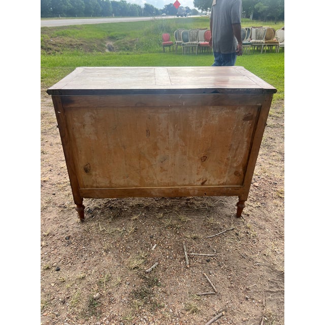 French 19th Century Louis XVI Solid Walnut Chest of Drawers For Sale - Image 4 of 12