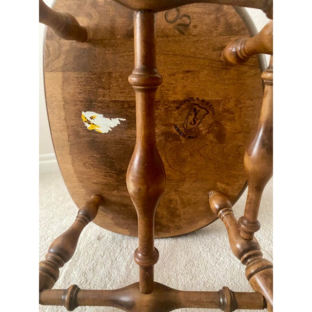 Wood Mid 20th Century Nichols & Stone Windsor Comb Back Rocking Chair For Sale - Image 7 of 14