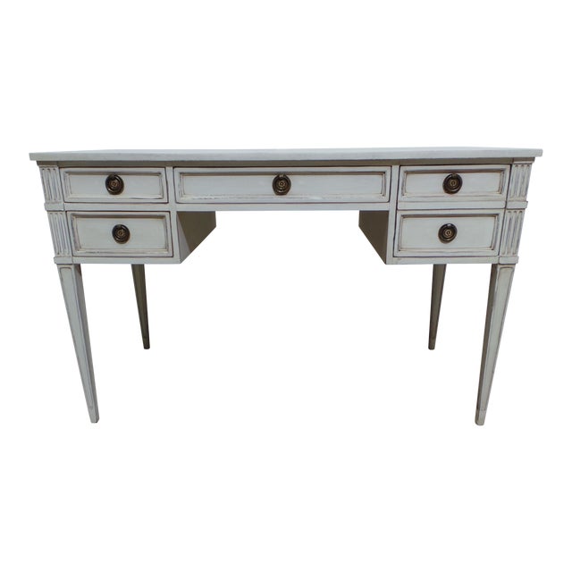 Desk 5 Drawer Swedish Gustavian Style For Sale