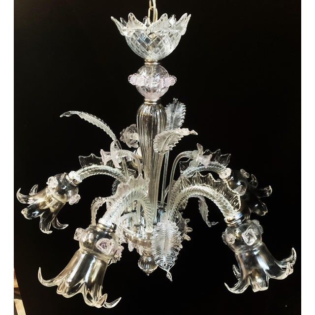 Murano Chandelier with Five Blown Glass Arms, 1990s For Sale - Image 12 of 18