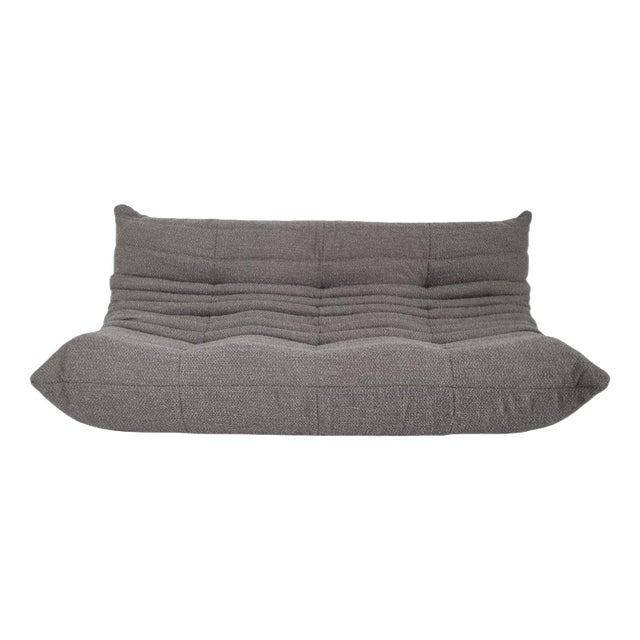Togo 3-Seater Sofa in Grey Bouclé from Ligne Roset For Sale