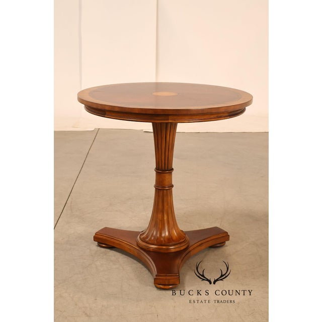 Ethan Allen Townhouse Collection Round Pedestal Side Table For Sale In Philadelphia - Image 6 of 18