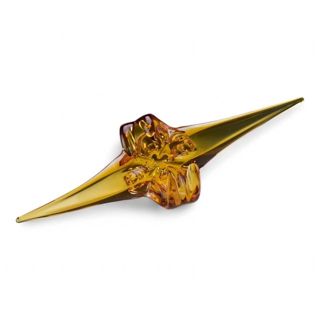 Lorraine Art Glass Centerpiece Sculpture Bowl Mid Century Modern For Sale In Portland, ME - Image 6 of 10