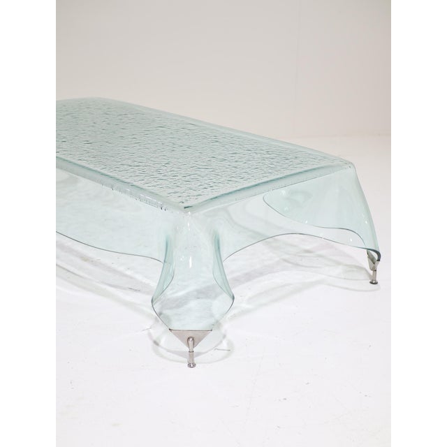 Glass Handkerchief Coffee Table, Italy, 1980s For Sale - Image 9 of 15