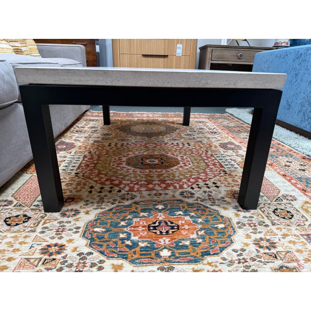 2000 - 2009 Crate & Barrel Parsons Style Coffee Table For Sale - Image 5 of 12