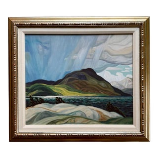 1970s Framed Artwork Reproduction of "Summer Storm" by Franklin Carmichael (1890 - 1945) For Sale