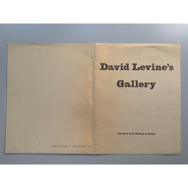 A print portfolio of 12 caricature portraits of artists, produced in 1974. Drawings were made by the artist David Levine...