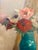 Wood Bouquet of Anemones, Oil Painting on Panel, Signed Charles Martin-Sauvaigo 1966 For Sale - Image 7 of 12