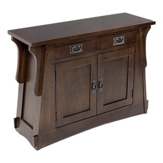 Mission Crofter Style Entry Cabinet in Walnet For Sale