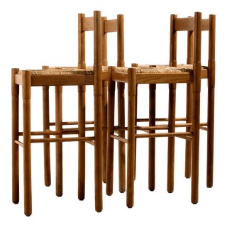 Carimate Bar Stools by Vico Magistretti for Cassina, 1960s, Set of 4 For Sale