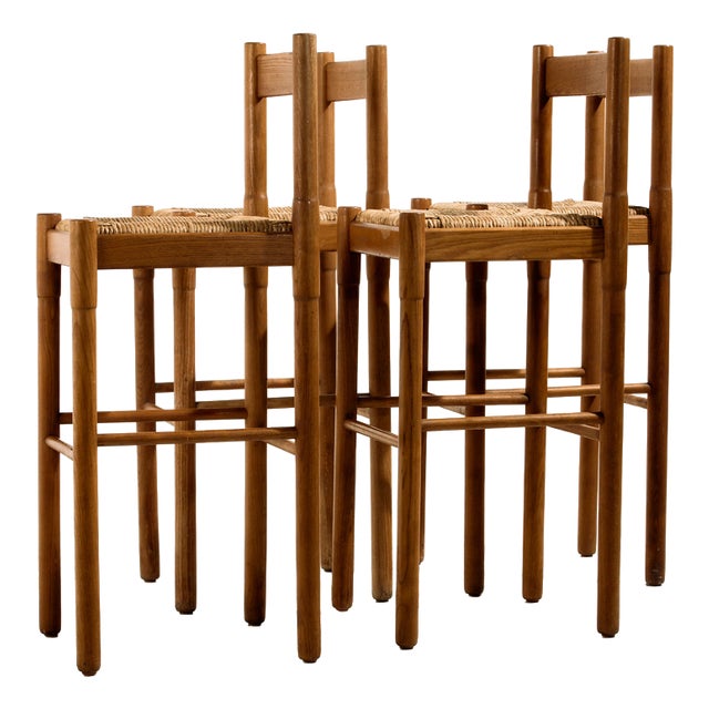 Carimate Bar Stools by Vico Magistretti for Cassina, 1960s, Set of 4 For Sale