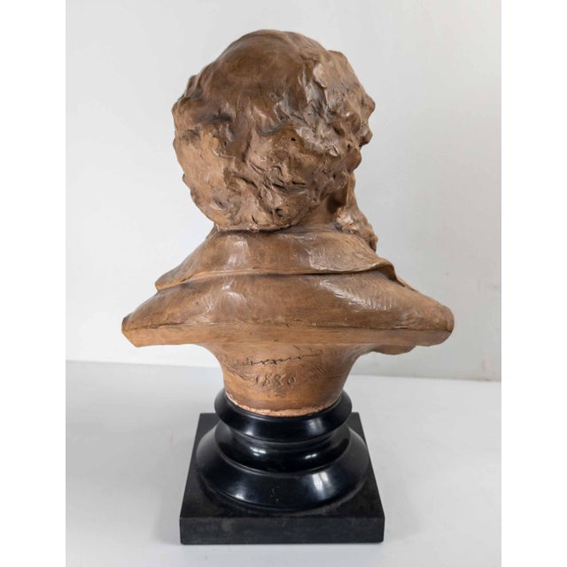19th Century American Terra-Cotta Bust of a Gentleman by Olin Levi Warner For Sale In New York - Image 6 of 18