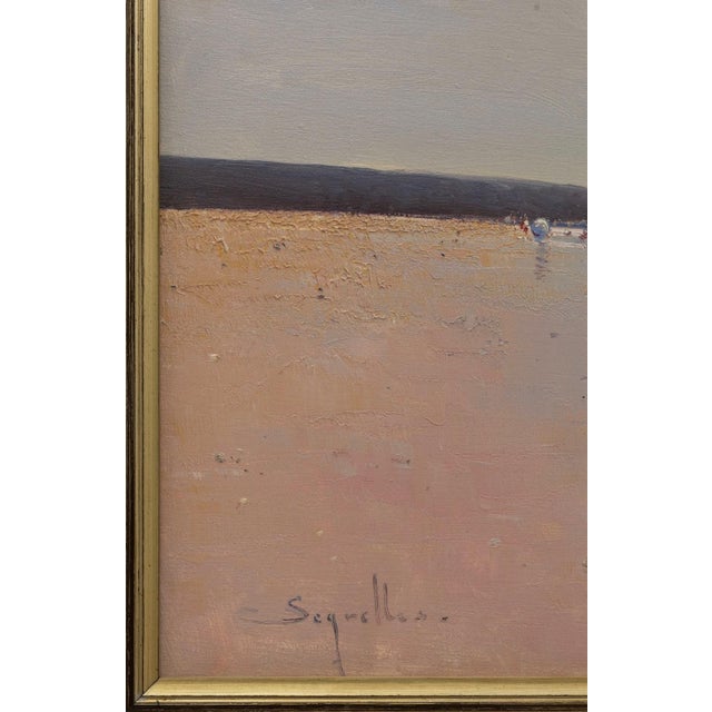 Contemporary Jorge Segrelles Beach II Signed Oil on Canvas Contemporary Impressionism Framed For Sale - Image 3 of 7