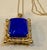 Approximately 25 Carat Lapis Lazuli Pendant in 22 Karat Gold Frame, 15.9 Gm, 16-18" Chain Necklace This spectacular...