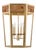 Matthew Izzo Home Reynolds Burlwood and Brass 5 Light Hexagon Chandelier For Sale