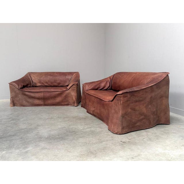 Vintage Leather 2-Seater Sofa, 1970s For Sale - Image 4 of 18
