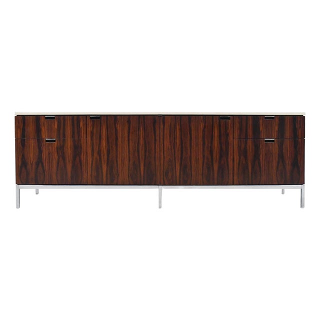 Florence Knoll Four Position Rosewood Credenza For Sale