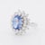 Pompadour Ceylon Sapphire Ring 4.67 Carats No Heat and Diamonds, Size 7.5 For Sale - Image 4 of 6
