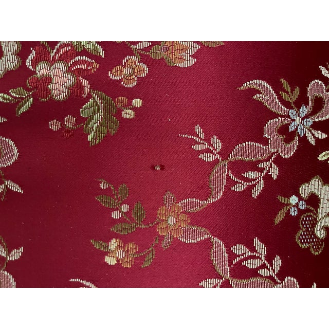 Mid 20th Century 3-Piece Victorian Rococo Revival Style Parlor Suite — Carved Cream & Gold Frames, Burgundy Brocade For Sale - Image 18 of 18