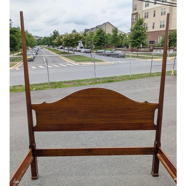 Vintage Davis Cabinet Co. Mahogany 4 Poster Queen Size Bed For Sale In Washington DC - Image 6 of 11