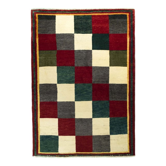 Hand-Knotted Gabbeh Nomad Rug For Sale