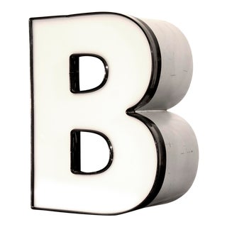 Vintage White Channel Letter "B" For Sale