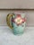 French Country French Majolica Wild Rose Pitcher Fives Lille, Circa 1900 For Sale - Image 3 of 7