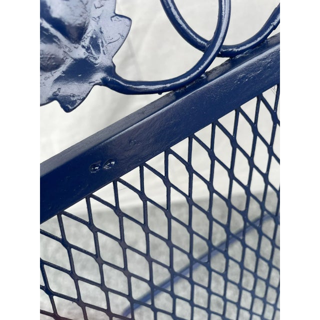 Unmarked Blue Vintage Woodard Salterini inspired with Maple Leafs and Swirls Grape design on Arms RARE to find a rocker...