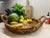 Wood Large Vintage Woven Basket Tray For Sale - Image 7 of 7