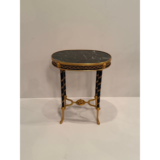 19th Century Bronze Mounted Gueridon Table With Marble Top For Sale - Image 12 of 13