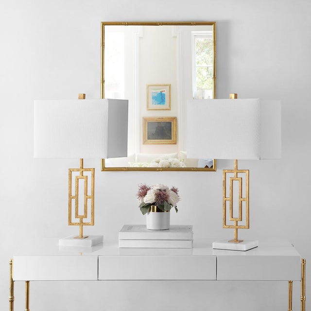 Illuminate your space with the Yara table lamp set. Standing at 26.25 inches, this duo gracefully combines elegance and...