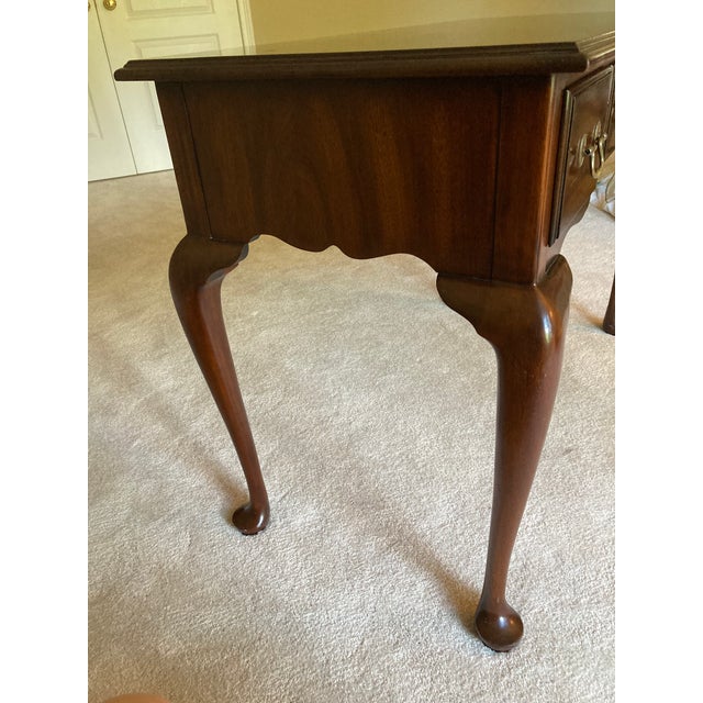 Henkel Harris 1970s Henkel Harris Queen Anne Solid Mahogany Writing Desk- Hotel duPont Provenance For Sale - Image 4 of 13