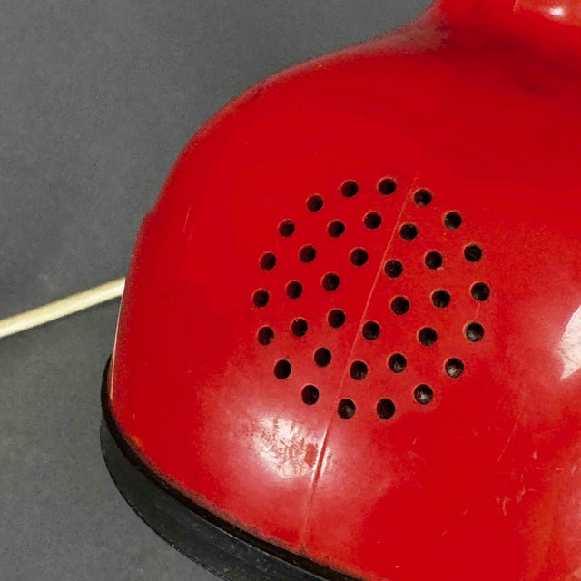 Plastic Vintage 60s Ericofon Cobra North Electric Co. Red Telephone Rotary Desk Phone For Sale - Image 7 of 12