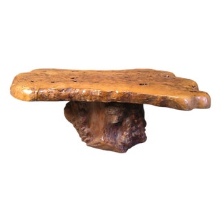 Freeform Coffee Table in Elm, 1970s For Sale
