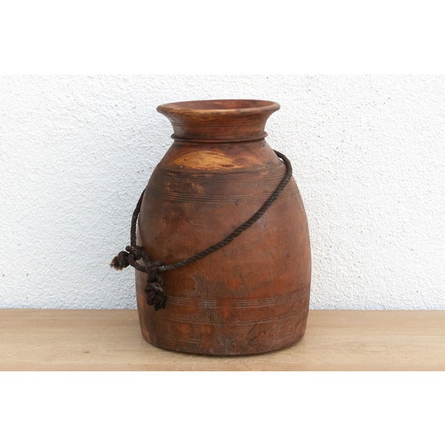 Large Antique Wooden Milk Pot For Sale - Image 4 of 7